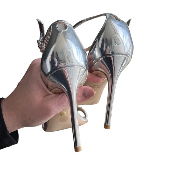 Stuart Weitzman - Nudist Bow 75 Heeled Strappy Sandal Sz 7 - Picture 9 of 12